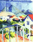 August Macke St.Germain near Tunis oil on canvas